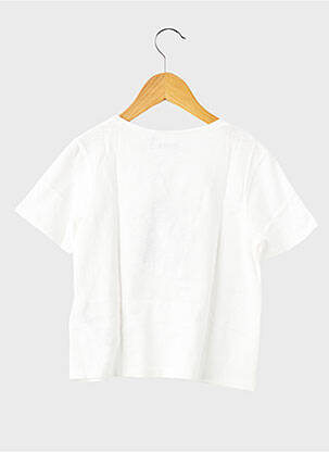 T-shirt coupe droite manches courtes blanc IKKS fille