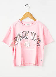 T-shirt coupe droite manches courtes rose GARCIA fille