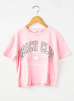 T-shirt coupe droite manches courtes rose GARCIA fille
