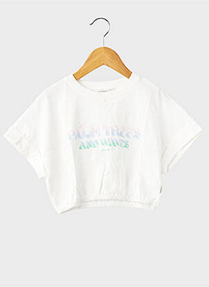 Top manches courtes manches courtes blanc GARCIA fille