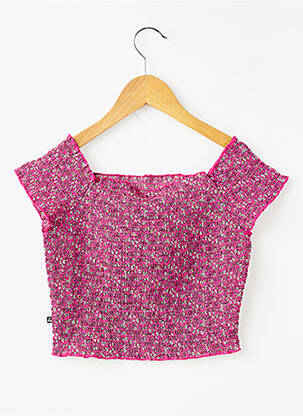 Top imprimé fantaisie manches courtes rose LE TEMPS DES CERISES fille