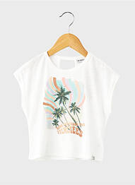 T-shirt coupe droite manches courtes blanc GARCIA fille
