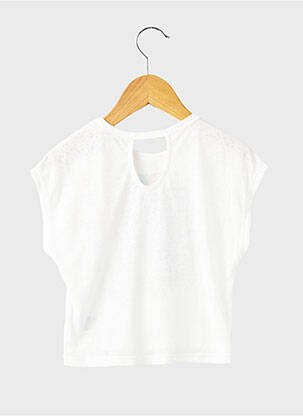 T-shirt coupe droite manches courtes blanc GARCIA fille