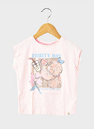 T-shirt coupe droite manches courtes rose GARCIA fille