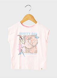 T-shirt coupe droite manches courtes rose GARCIA fille