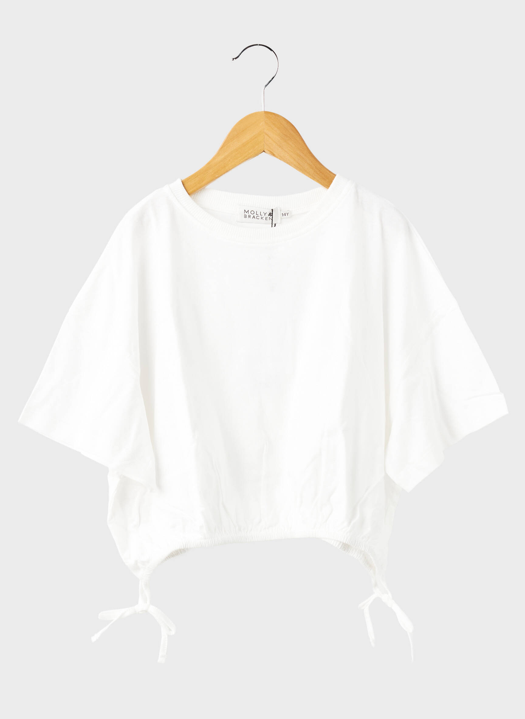 T-shirt coupe droite manches courtes blanc MOLLY BRACKEN fille