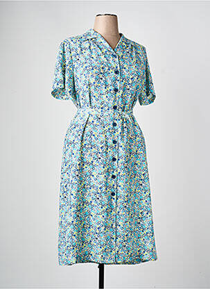 Robe courte manches courtes manches courtes bleu GRIFFON femme