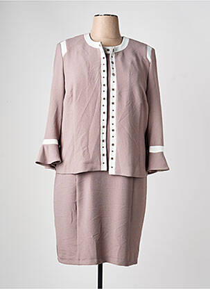 Ensemble robe coupe cintrée marron CHRISTINE LAURE femme