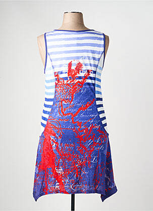 Robe mi-longue sans manche sans manche violet FILLE DES SABLES femme