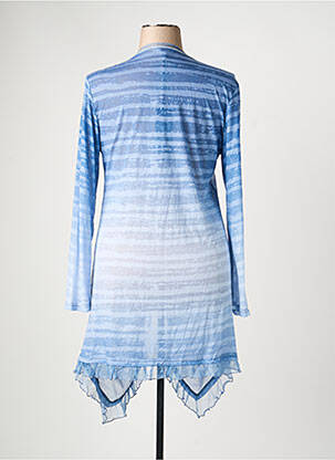 Gilet manches longues stretch bleu FILLE DES SABLES femme