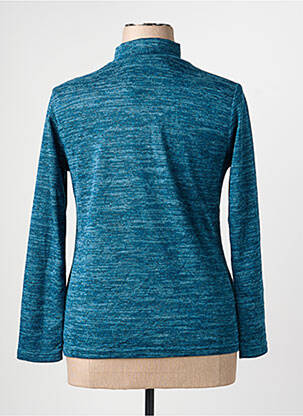 Pull tissage chiné manches longues bleu TELMAIL femme