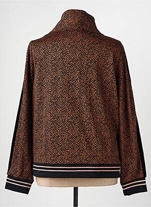 Sweat-shirt stretch manches longues marron 7 SEASONS femme