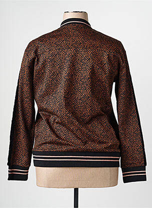 Blouson col v marron 7 SEASONS femme