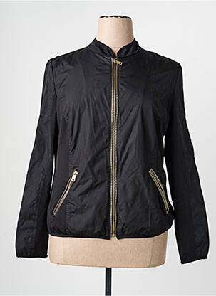 Blouson effet matière satinée noir CONCEPT K femme