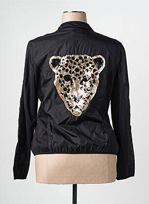 Blouson effet matière satinée noir CONCEPT K femme