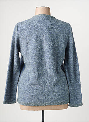 Gilet manches longues col rond bleu I.ODENA femme