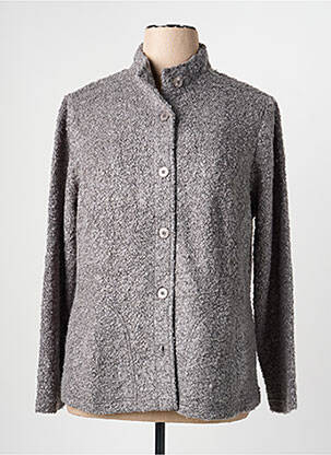Gilet manches longues coupe cintrée gris RABE femme