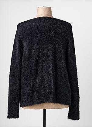 Gilet manches longues col rond noir OLSEN femme