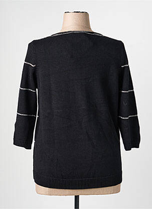 Pull col bateau manches 3/4 noir OLSEN femme