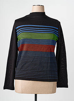Pull coupe cintrée manches longues noir TELMAIL femme