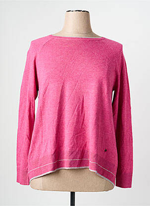 Pull tissage chiné manches longues rose OLSEN femme