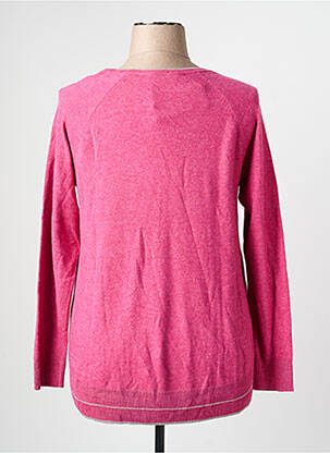 Pull tissage chiné manches longues rose OLSEN femme