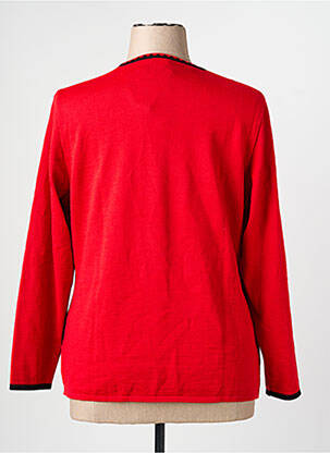 Pull coupe droite manches longues rouge PAUPORTÉ femme