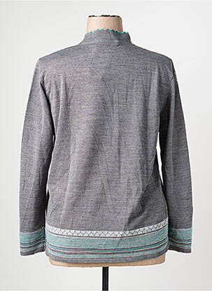 Pull tissage chiné manches longues gris RODAM femme