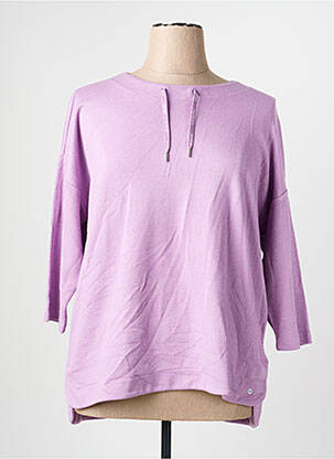 Sweat-shirt stretch manches 3/4 violet OLSEN femme