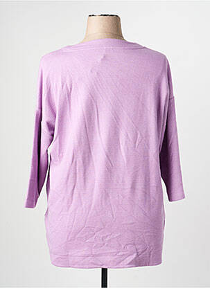 Sweat-shirt stretch manches 3/4 violet OLSEN femme