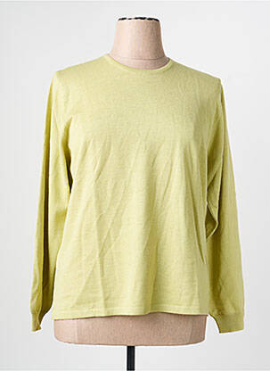 Pull coupe cintrée manches longues vert LEWINGER femme