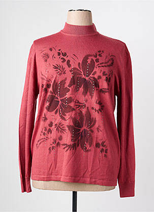 Pull coupe cintrée manches longues rose ELLEMME femme