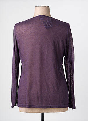Pull coupe cintrée manches longues violet PAUSE CAFE femme