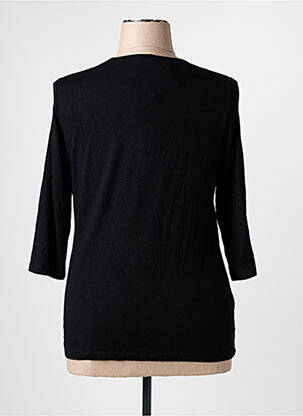 T-shirt manches 3/4 manches 3/4 noir PAUSE CAFE femme
