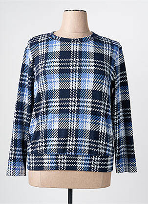 Pull stretch manches longues bleu FRANK WALDER femme