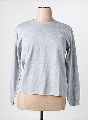 Pull coupe cintrée manches longues gris LEWINGER femme