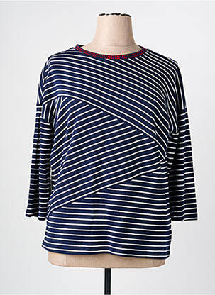T-shirt manches 3/4 manches 3/4 bleu OLSEN femme