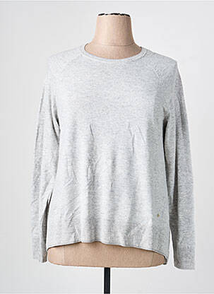 Pull tissage chiné manches longues gris OLSEN femme