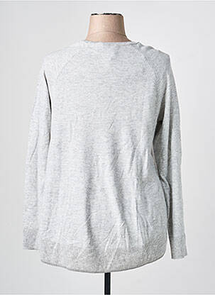 Pull tissage chiné manches longues gris OLSEN femme