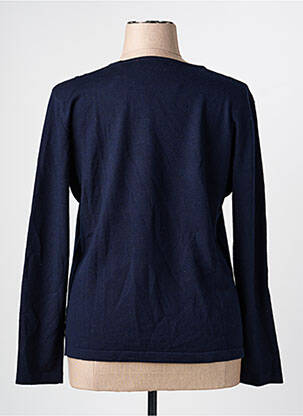 Pull coupe cintrée manches longues bleu GRIFFONNAGE femme