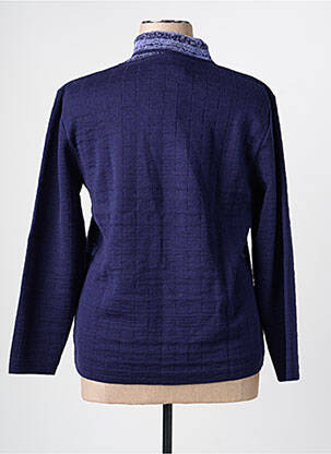 Pull coupe cintrée manches longues bleu RODAM femme