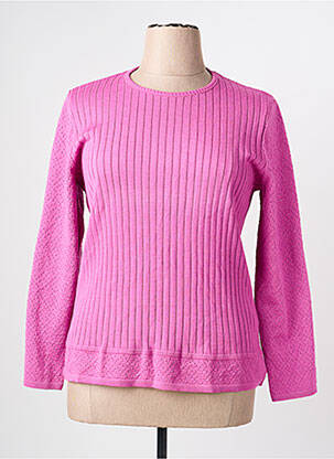 Pull coupe cintrée manches longues rose RODAM femme