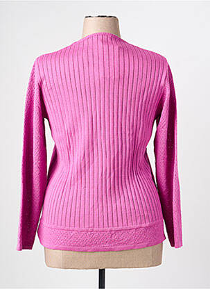 Pull coupe cintrée manches longues rose RODAM femme