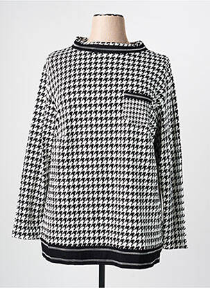 Sweat-shirt stretch manches longues noir FRANK WALDER femme