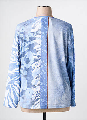 Top stretch manches longues bleu FRANK WALDER femme