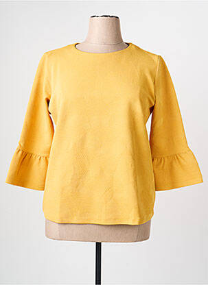 Top stretch manches 3/4 jaune RABE femme