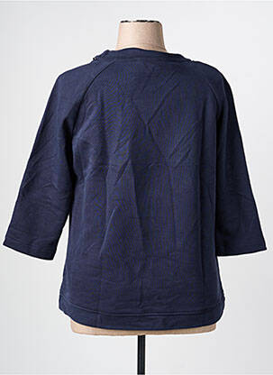 Sweat-shirt stretch manches 3/4 bleu FRANK WALDER femme