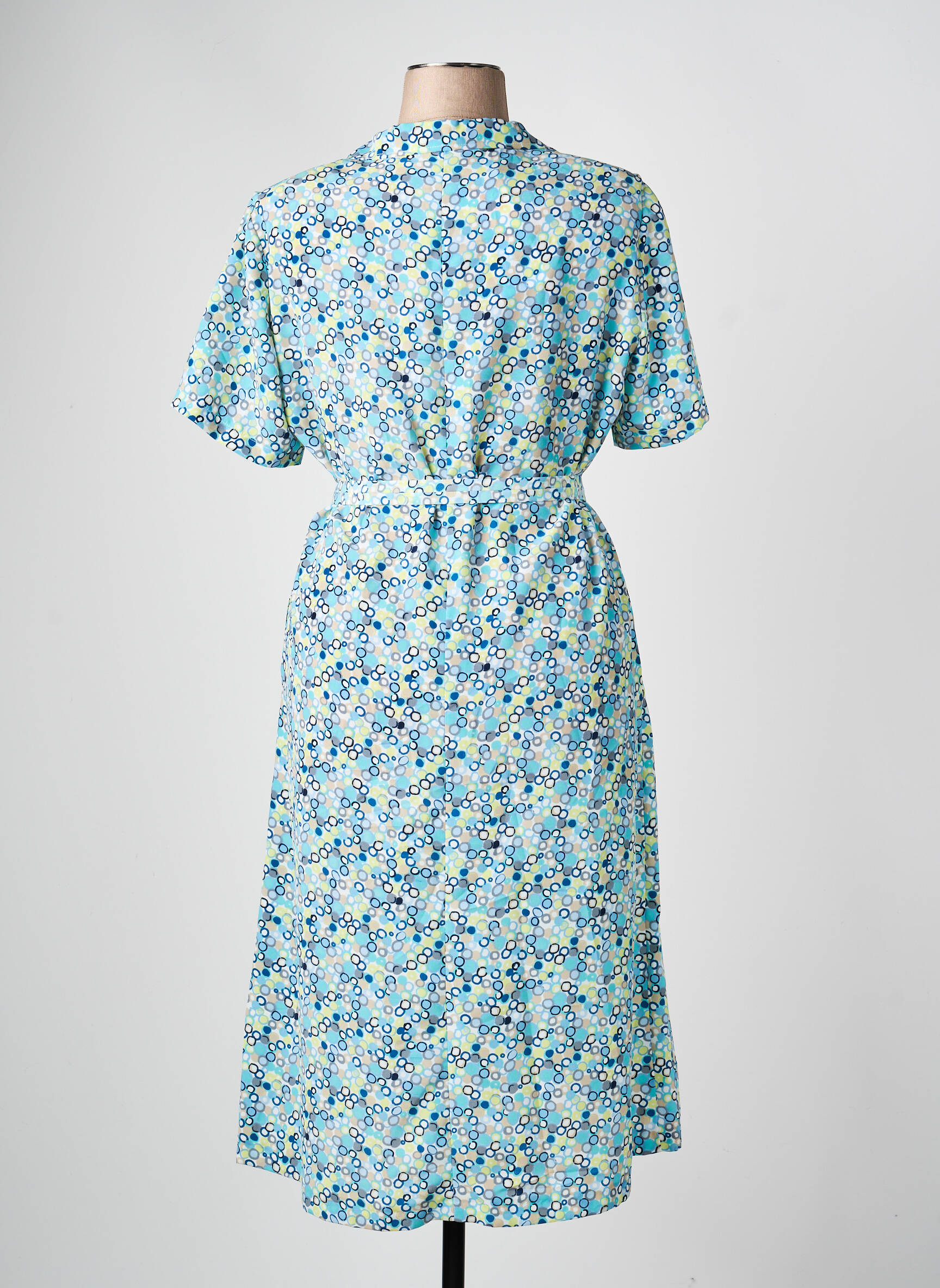 Robe courte manches courtes manches courtes bleu GRIFFON femme