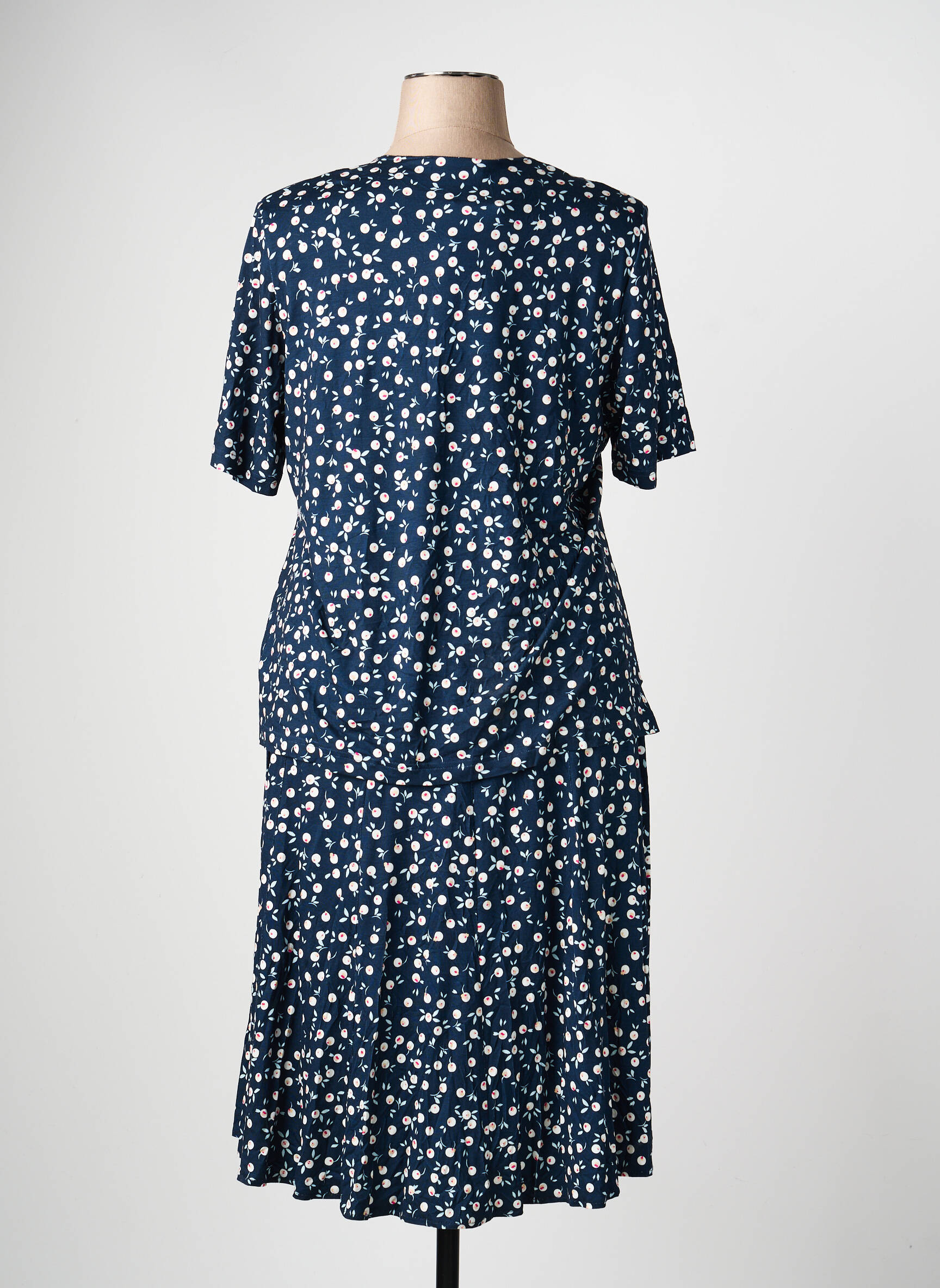 Ensemble jupe coupe cintrée bleu GRIFFON femme