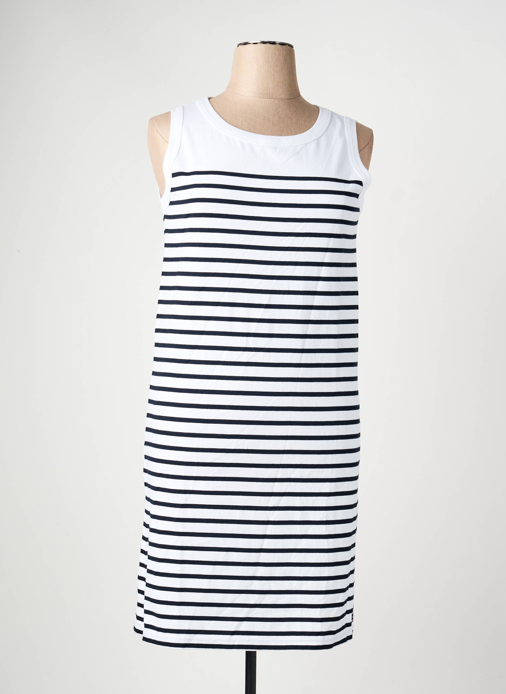 Robe mi-longue sans manche sans manche blanc ARMOR LUX femme